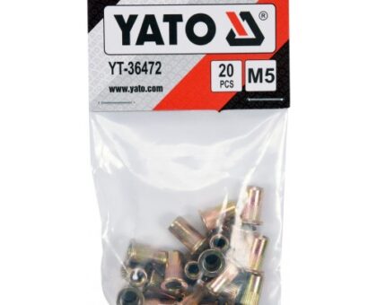 Заклепка резьбовая M5 цилиндрический бортик, сталь, 20 штук "Yato"
