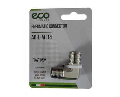 Соединение нар. резьба 1/4" L-образное (латунь) ECO