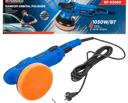 Полировальная машина электрическая эксцентриковая(230V, 1050W, 1400-4800 об/мин, диаметр круга-150мм)