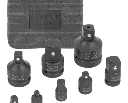 Набор адаптеров ударных,8пр(1/4(F)x3/8''(M),3/8(F)x1/4''(M),3/8(F)x1/2''(M),1/2(F)x3/8''(M),1/2(F)x3/4''(M),3/4(F)x1/2''(M),3/4(F)x1''(M),1(F)x3/4''(M)в кейсе