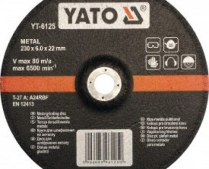 Круг для шлифования металла 180х6,8х22мм "Yato"