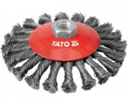 Щётка-крацовка получаша крученная 125мм М14 INOX "Yato"