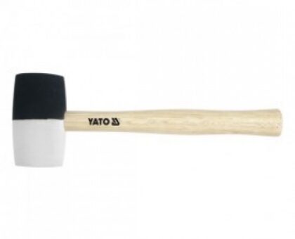 Киянка резиновая 980гр, d72мм, деревянная ручка "Yato"