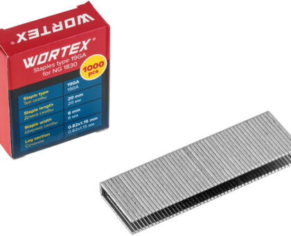 Скобы тип 19GA 20 мм WORTEX (1000 шт.) для NG 1830