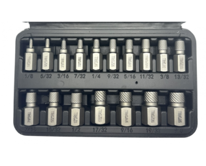 Экстракторы для шпилек 1/8"-5/8", набор 17пр., 42CrMo "H-D"