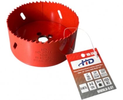 Коронка биметаллическая по металлу и дереву 98мм., L38мм., 5/8"-18UNF, HSS M3 "H-D"