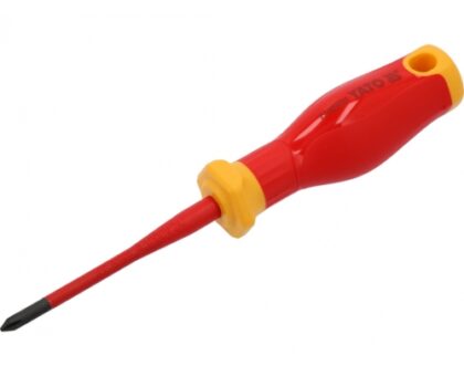 Отвертка крестовая PH1х80мм EXTRA SLIM, изолированная, S2 "Yato"