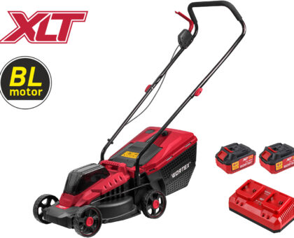 Газонокосилка аккумуляторная WORTEX CLM 3336 ALL1 XLT SET БЕСЩЁТ.ДВИГ., 18В+18В, шир.330 мм