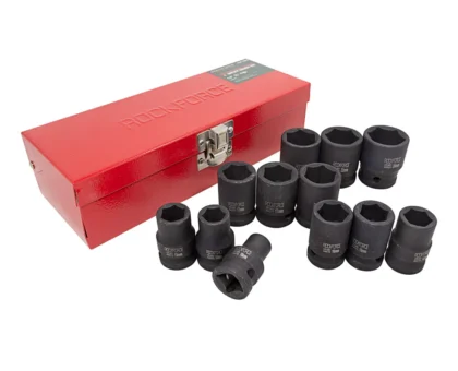 Набор головок ударных, 12пр., 1/2''6гр.(10,12,13,14,15,16,17,18,19,21,22,24мм),в метал. кейсе