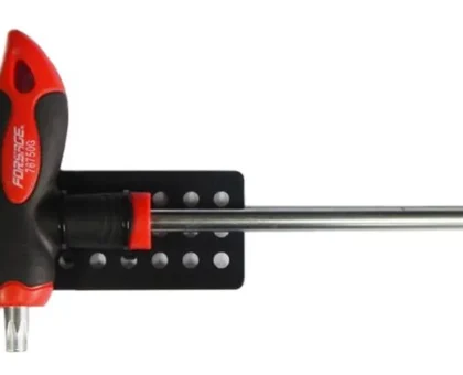Ключ Т-образный TORX с прорезиненной рукояткой T25х100мм, на пластиковом держателе