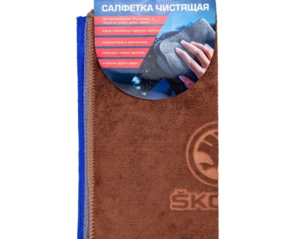 Салфетка чистящая микрофибра с логотипом 30*30 см (3шт/уп)