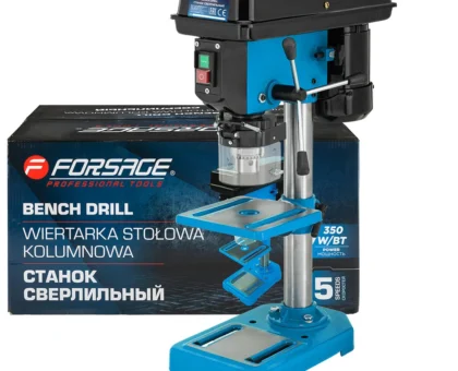 Станок сверлильный настольный(220В,50Гц,350Вт,550-2500об/мин,Øсверла 1.5-13мм,ход 50мм,стол 0-45°,164х162мм,Øстойки 46мм,общ.высота 580мм)