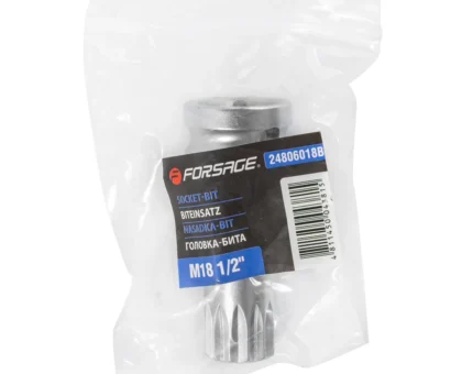 Головка-бита SPLINE с отверстием M18 (L-60мм)1/2''