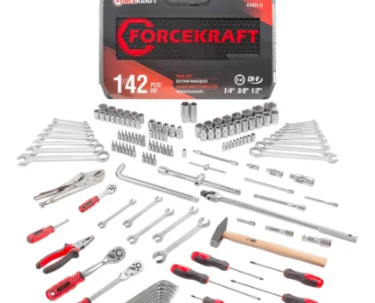 Набор инструментов 142пр. 1/4'', 3/8'', 1/2''(6гр.)(4-32мм)