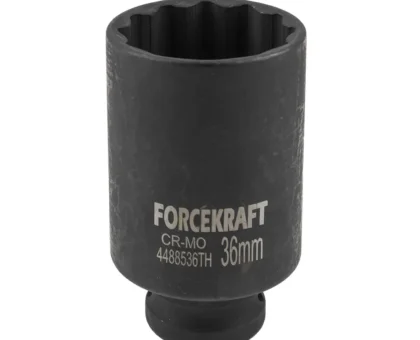 Головка ударная глубокая тонкостенная 36мм (12гр.), 1/2''