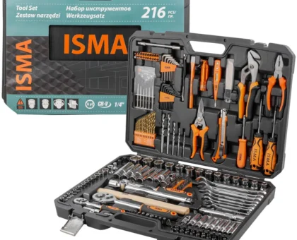 Набор инструментов 216пр. 1/4'', 3/8'', 1/2''(6гр.)
