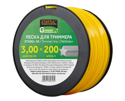 Леска ф 3.0 мм х 200 м «звездочка» STARTUL GARDEN