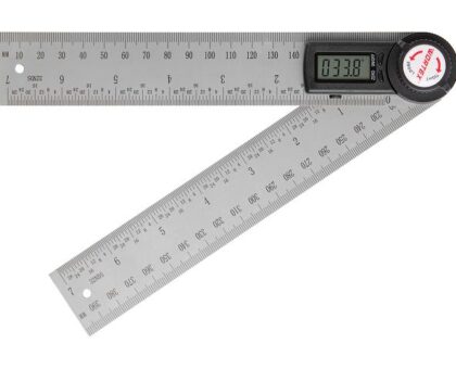Угломер-линейка электронный WORTEX DAR 2000 в кор. +-0,2°, 200 мм