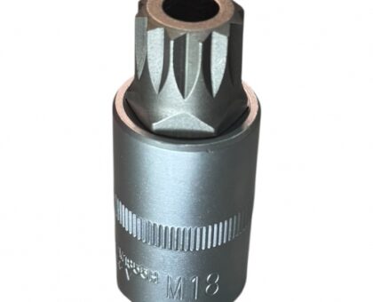 Головка 1/2" с насадкой SPLINE M18 с отверстием, длина 55 мм "H-D"