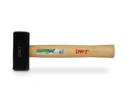Киянка резиновая черная DWT 680 г, ручка гикори DHHR-WHB24