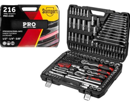 Набор головок и ключей 216пр. 1/4",3/8",1/2" PRO STARTUL STUTTGART (PRO-216S)