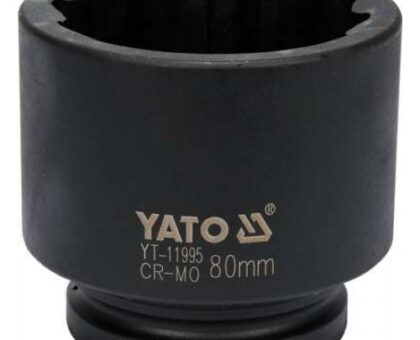 Головка торцевая ударная 1" 12гр. 80мм L100мм CrMo "Yato"