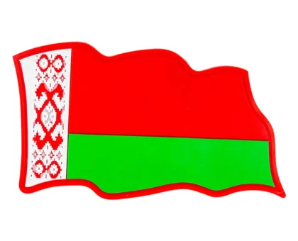 Коврик нескользящий д/панели флаг Беларуси (18*10см)